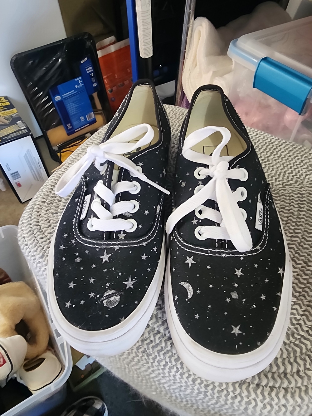 Vans Authentic Star & Moon Canvas Sneakers - Black
